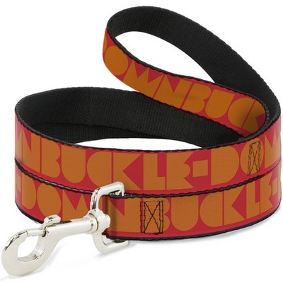 Dog Leash BUCKLE-DOWN Shapes Red/Orange WIDE 1.5''