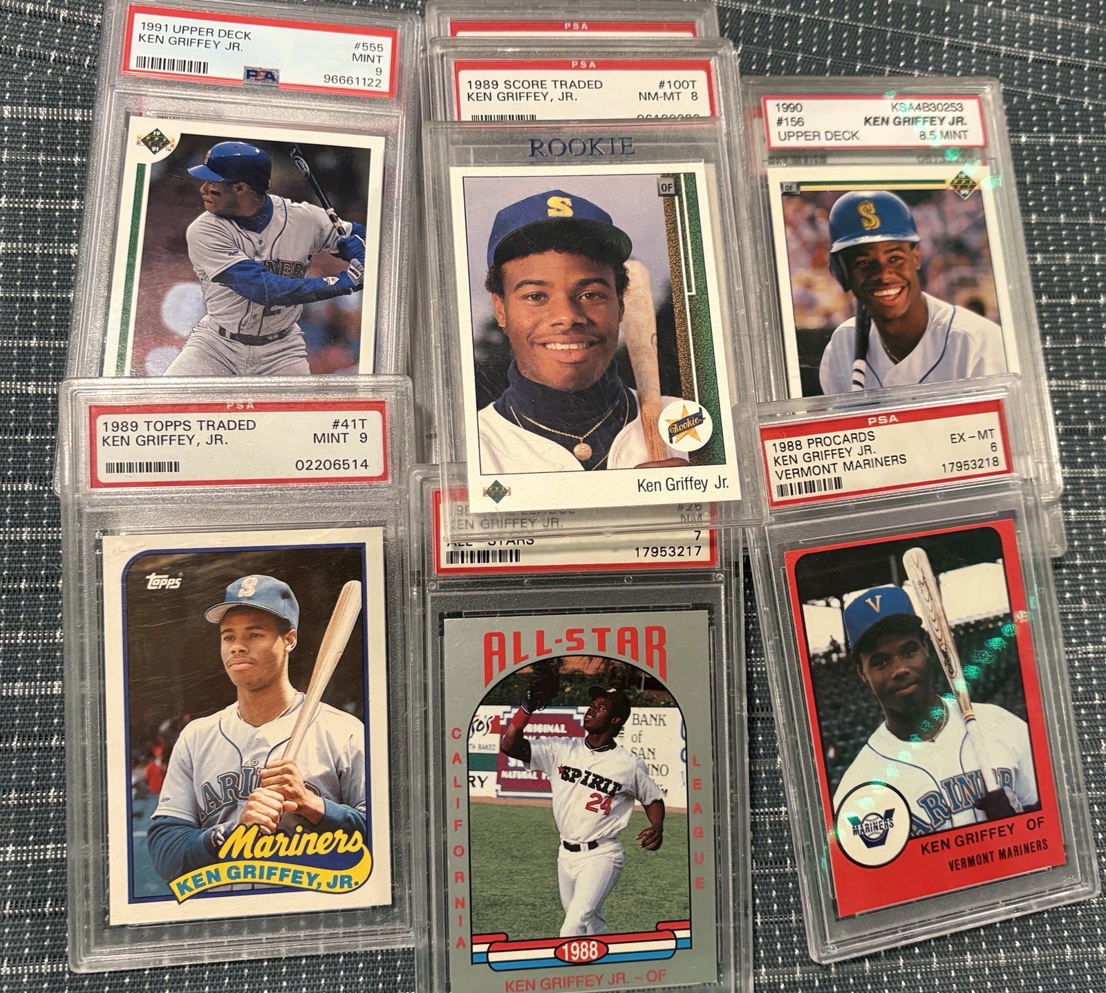 HUGE GRADED Ken Griffey Jr Rookie Card Lot PSA SGC 1989 Donruss Topps UPPERDECK