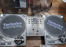 Technics SL-1200MK5 Nero Coppia e SH-EX1200 DJ Giradischi e Mixer Testato Funzionante
