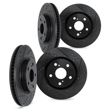 Dynamic Friction Company 8004-11020 Brake Rotors   Drilled & Slotted   Black