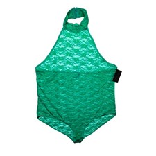 Frederick's of Hollywood Margarita Floral Lace Teddy Golf Green Size Medium