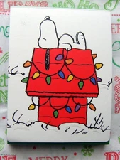 Peanuts Snoopy Christmas Lights Holiday Magnetic Mini Memo Note Pad NEW (4871)