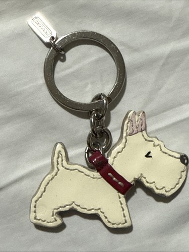 Coach Scottie Westie Hund Anhänger Schlüsselanhänger Schlüsselring Keychain weiß 0924 neu - Bild 3 von 4