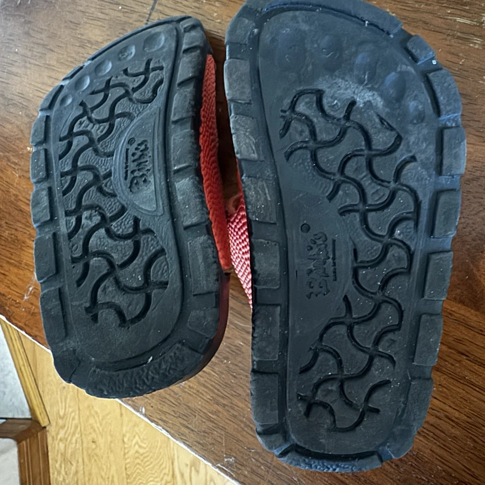 Birkenstock Youth Birki’s Vegan Barbados Strappy Sandal Orange Black Size 6-6.5 - Image 4 of 4