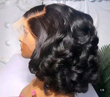 42inch 250 Density Bob Wig Human Hair 13x4 Lace Front Wigs Loose Body Wave HD L