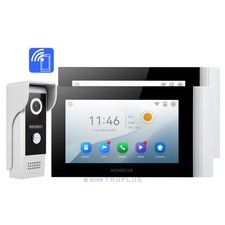 HOMSECUR 7'' Video Doorbell with FHD Camera Support add-on Lock, CCTV Monitoring