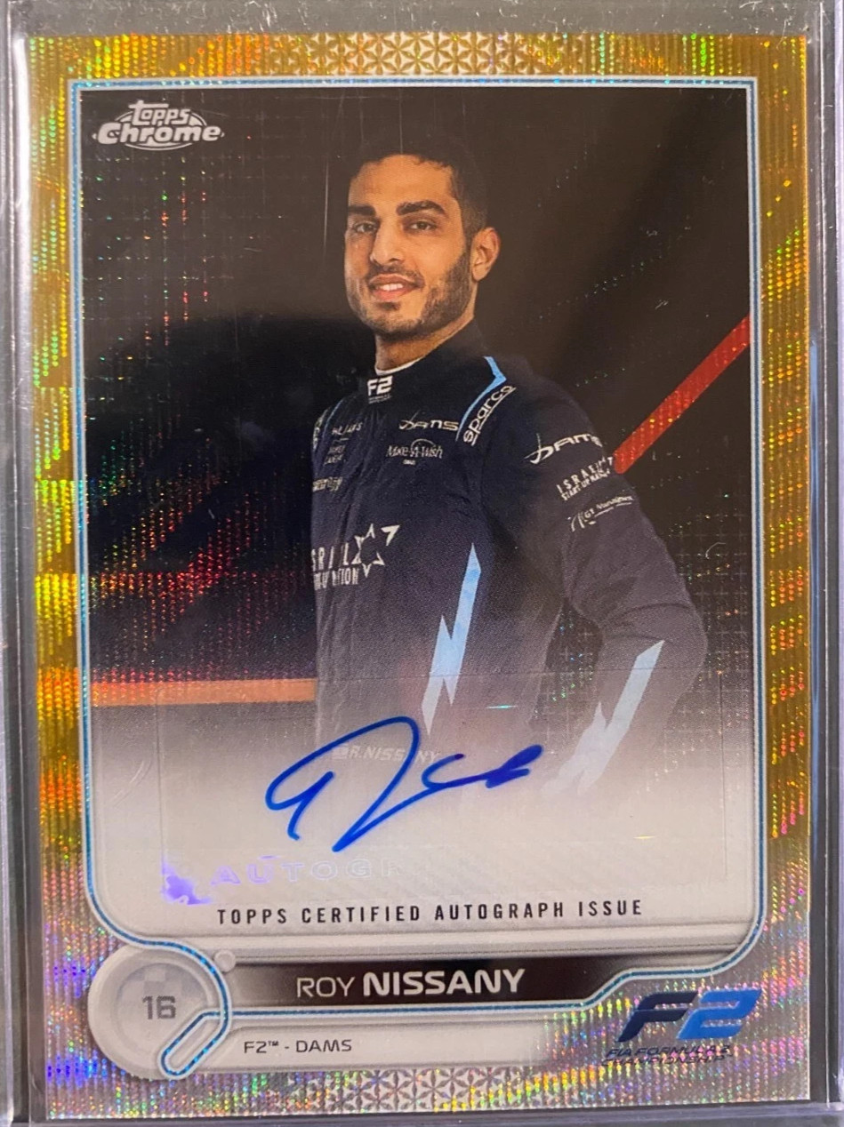 2022 Topps Chrome Formula 1 F1 Roy Nissany Auto 21/50 Gold Wave F2 Dams #CAC-RN