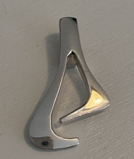 14k Polished White Gold Abstract  Pendant Modern  Spiritual Jewelry 5gm