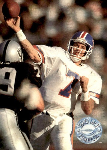 John Elway #28 1991 Pro Set Platinum card