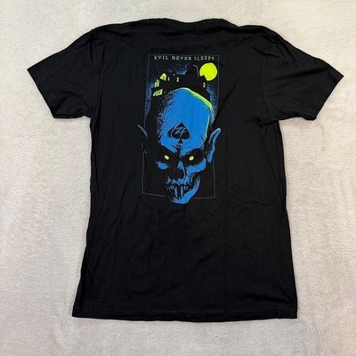 NEW Zero Foxtrot T Shirt Mens Small Black Skull Graphic Alien Evil Never Sleeps