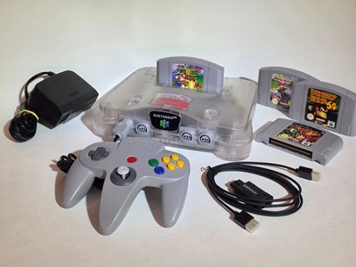 Nintendo 64 N64 Konsole Clear White im Set | HDMI + RAM + 1 Spiel + Zub.   TOP  