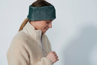 Daily Sports Killeen Damen Warm Winter Stirnband Rippstrick Wollmischung Grün Neu