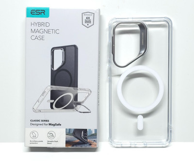 ESR Hybrid Magnetic Case Stash Stand for Samsung Galaxy S26 Clear Open Box