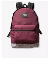 Mochila Campus Victoria's Secret ROSA 2019 Bolso para Libros Bloques de Color Borgoña/Gris Nueva con Etiquetas