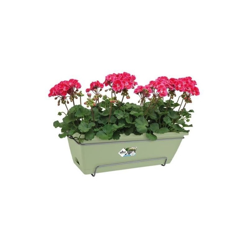 Jardinière Elho Barcelona Allin1 50 cm verte pour balcon