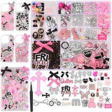 2380 Pcs Junk Phone Case Charms Kit, Charms for Customizing DIY Cases, with N...