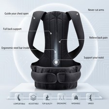 ADJUSTABLE BACK POSTURE CORRECTOR & LUMBAR SP...