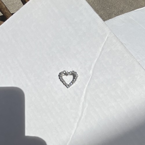 Silver Tone Heart Pin Brooch Clear Rhinestone Love & Hearts Theme Fashion