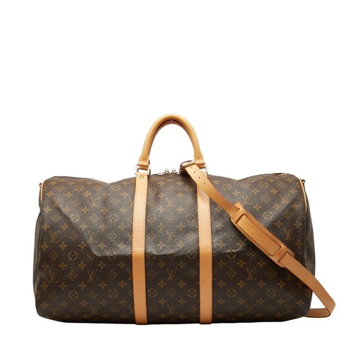 Louis Vuitton Keepall Bandouliere 55 Monogram 2Way Bag Women Brown One Size