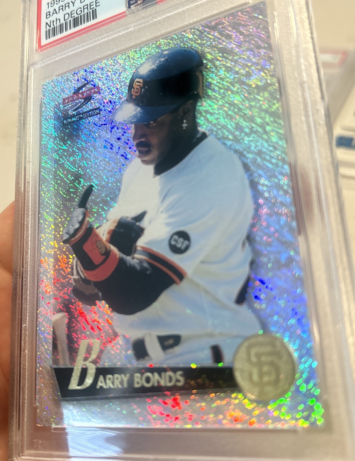 1995 Summit Barry Bonds Nth Degree #9 PSA 9. POP 7 Just 5 Higher. view 3