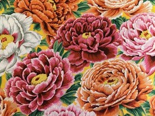 NEW KAFFE FASSETT PHILIP JACOBS TIBETAN PEONY PJ136 WARM FLORAL FABRIC 1/2 YD