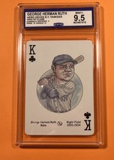 GEORGE HERMAN BABE RUTH CCG 9.5 HERO DECKS NY YANKEES KING OF CLUBS 268