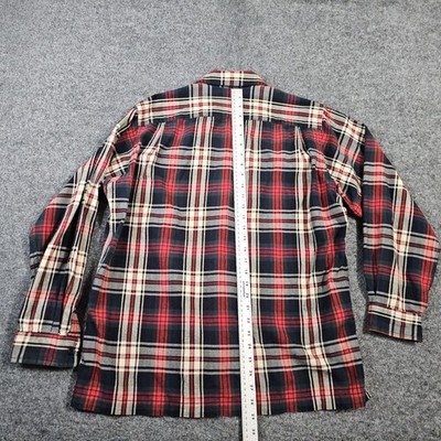 VTG Polo Ralph Lauren Ski Camp Flannel Shirt Mens Medium Plaid 90s