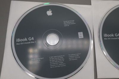 Apple iBook G4 Mac OS Discs Install Disc SET Additional Software