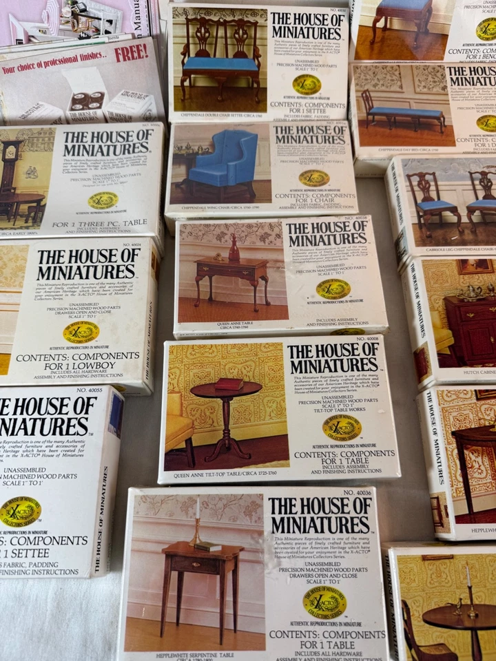 Vintage House Of Miniatures 1970s XACTO Collectors Series LOT OF 14 UNUSED PACKS - Image 4 of 4