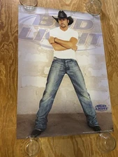 Vintage 2002 Tim McGraw BUD LIGHT Beer 19” x 27” Poster