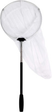 RESTCLOUD Insect and Butterfly Net with 12" Ring, 24" Net Depth, Handle Extends
