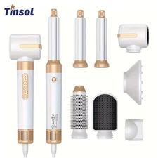 Tinsol 7 in 1 Hair Dryer Brush Blow Dryer with Diffuser Hot Air Styling Comb