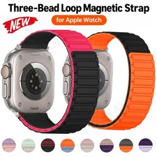 Magnetic Silicone Sport Band For Apple Watch 12 11 10 9 8 7 6 SE/Ultra 4/3 49mm