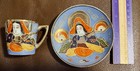 Vintage Hand Painted Japan Geisha Cup Saucer Moriage Gold Demitasse Porcelain — photo 6