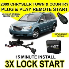 Js Alarms Remote Start Plug & Play 3X Lock For 2009 Chrysler Town & Country CH4