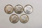 1964 Silver Kennedy Half Dollar Lot of 5