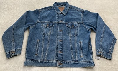 Vintage 1996 Levi's Denim Trucker Jacket Mid Blue sz L *NEW w/ TAGS!* USA cowboy