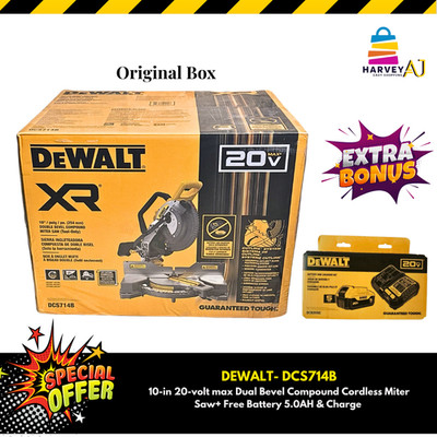 DEWALT DCS714B 10-in 20-volt max Dual Bevel Compound Cordless Miter Saw