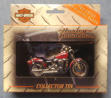 NEW Vintage Harley Davidson Playing Cards Dyna Embossed 3D Metal Collectors Tin
