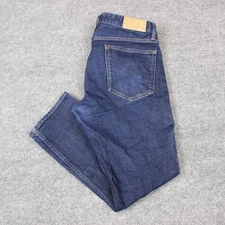 Bonobos Jeans Men's 32X28 (Actual 32x27) Blue Denim Slim Straight Stretch Cotton