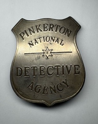 Pinkerton National Detective Agency Badge Old West Style Pin NEW