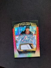 2024-25 UD Stature Hockey Red AUTO PATCH  BRADY TKACHUK /25  GOLD MEDAL!!