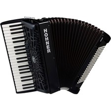 Hohner Bravo III 120 Accordion with Black Bellows Black 197881177263 RF