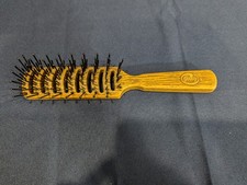 VTG Goody Hair Brush Faux Wood Mushroom Ball Tips Vented Styling 7.75" Long USA