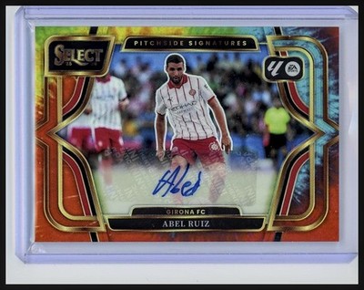 2025-26 Panini Select La Liga Abel Ruiz Pitchside Signatures Tie-Dye /25 Auto