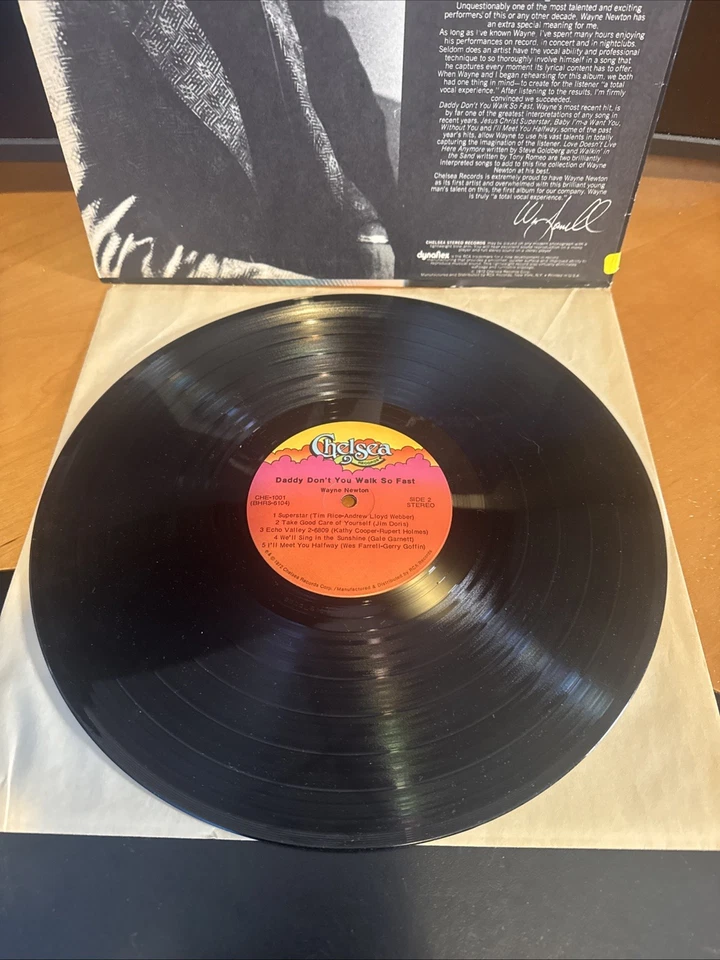 Wayne Newton Daddy Don’t You So Fast 1972 Vinyl LP Chelsea CHE-1001 B8 EX - Image 4 of 4