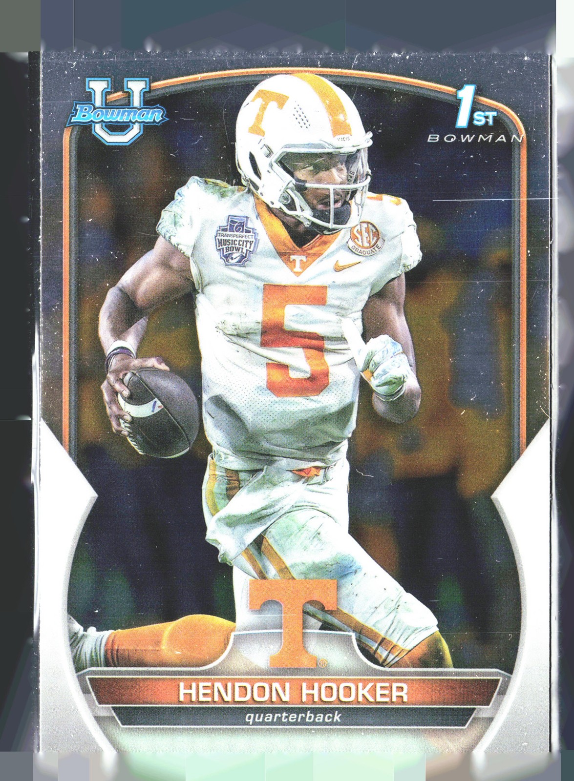 2022 Bowman University Chrome #21 Hendon Hooker Tennessee Volunteers