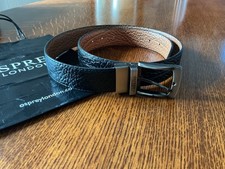 Image of Osprey reversible leather belt 34-38 waist Black / Tan BNWT
