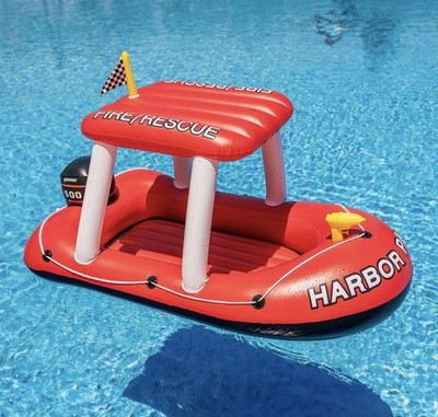 Zonetech Inflatable Fireboat With Water Squirter Pool Float