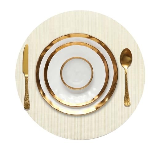 Placemats Set of 6 Vinyl Washable Place Mats for Dining Table Durable Plastic